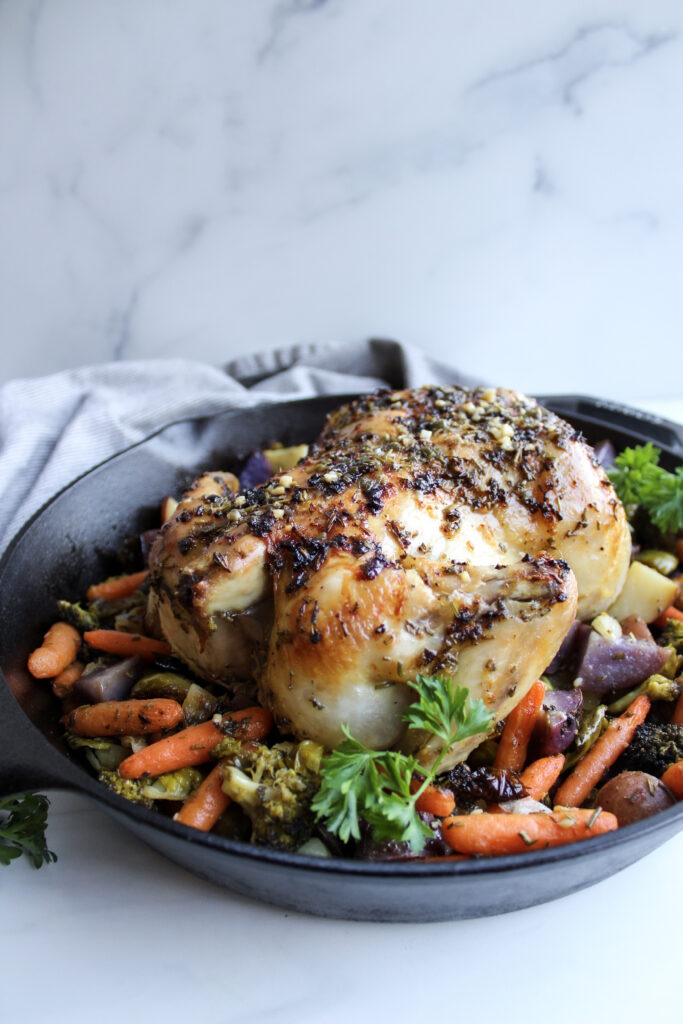 roasted chicken and veggies