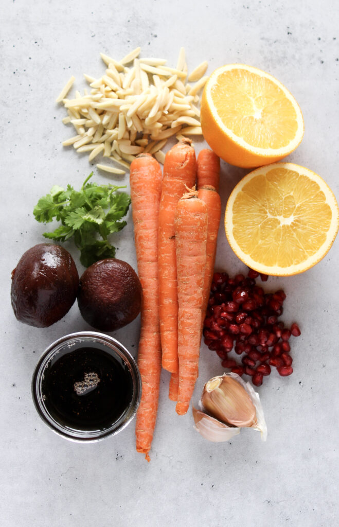 ingredients for maple roasted carrots and beets